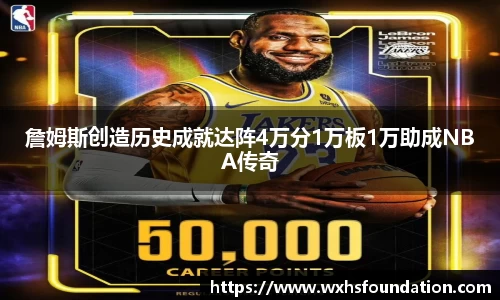 詹姆斯创造历史成就达阵4万分1万板1万助成NBA传奇